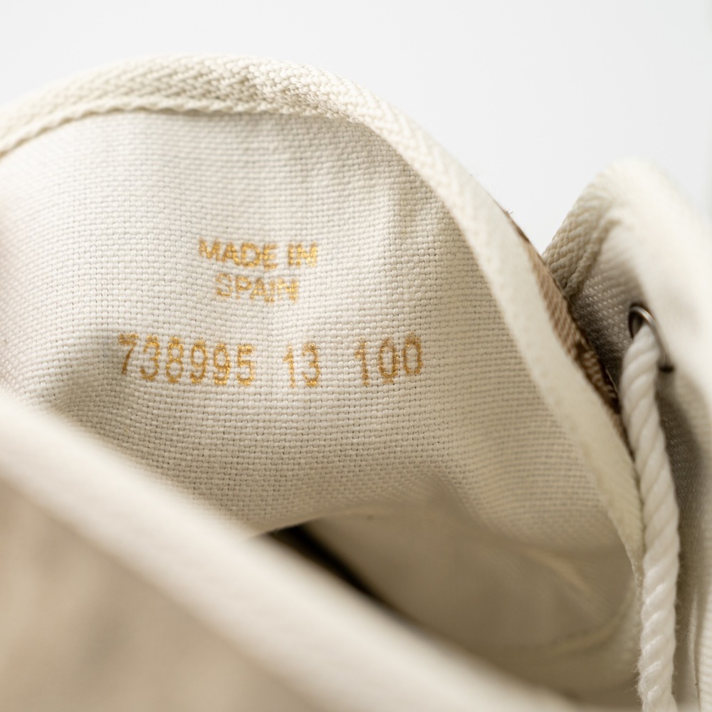 size 13G - Gucci GG Canvas Monogram Sneakers Tortuga Beige High Top - Picture 8 of 10